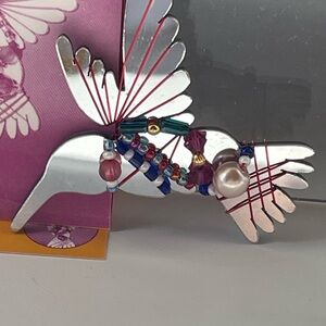 Signed Liztech 2010 Hummingbird Statement Brooch